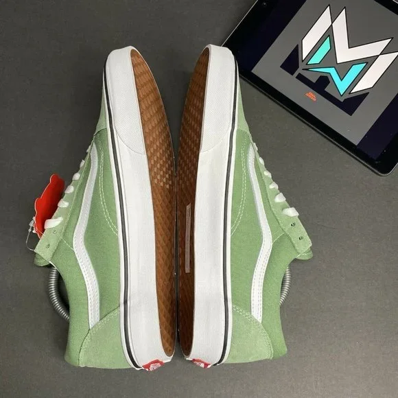 Vans Old Skool Shale Green White VN0A3WKT4G6 Men’s Sizes VTG Vintage Rare - Picture 10 of 12